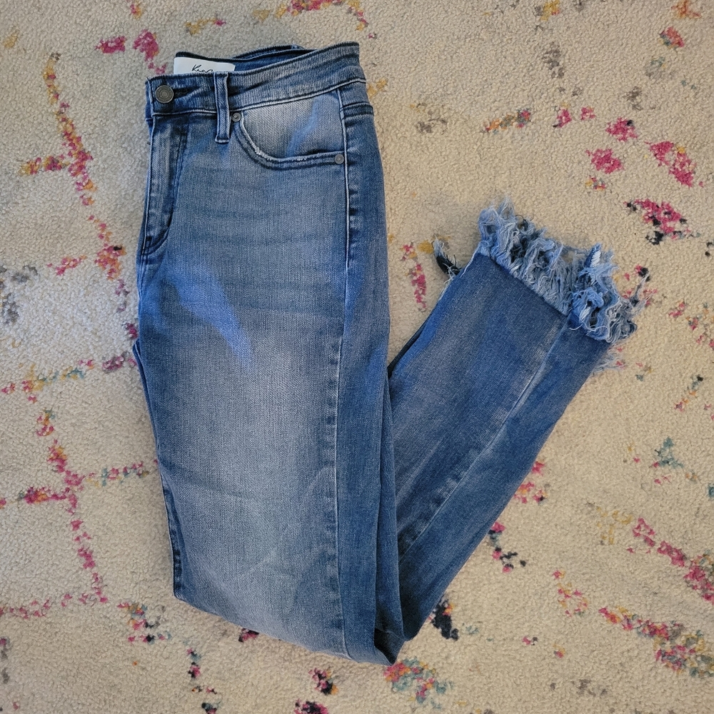 Kancan skinny jeans with fringe